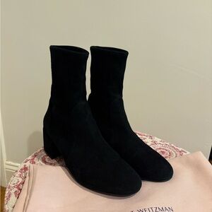 Stuart Weitzman Black Heeled Boots